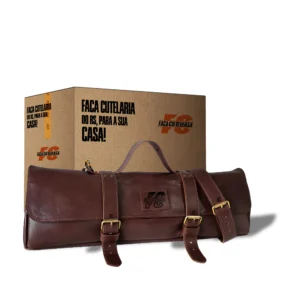 Estojo de Facas em Couro - Faca Cutelaria