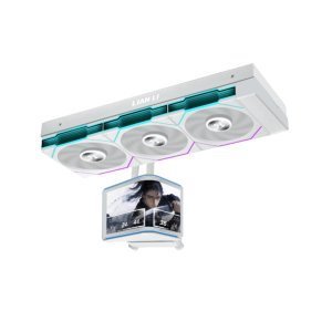 WATER COOLER 360MM LIAN LI HYDROSHIFT II OLED CURVO 360TL, ARGB, DISPLAY LCD 6.67", WHITE - GHS2OLDC36TW - Imagem 4